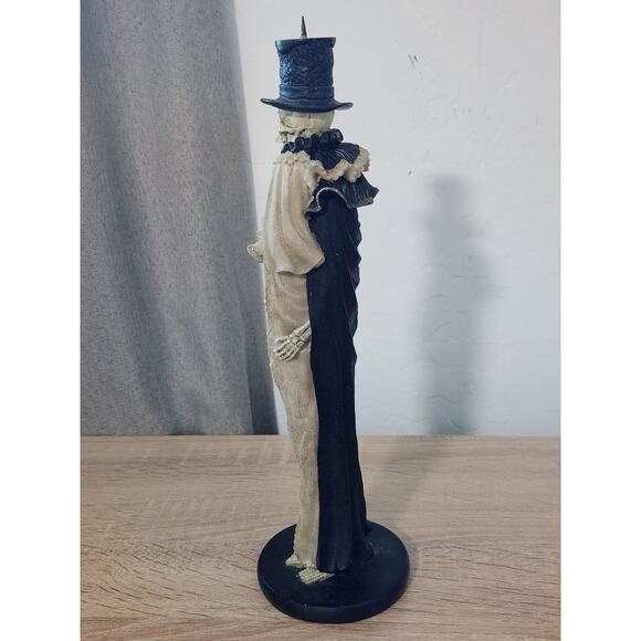 Skeleton Bride and Groom Wedding Halloween Day of the Dead Candlestick Holder - Picture 5 of 10